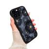 Leather Pattern Apple 17 Mobile Phone Protective Case Personalized Camellia iPhone16promax All-inclusive 13mini Soft Silicone