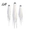 Pre Assembled Hanging Party Props 3 Pcs Large Lighted Ghosts Halloween Decoration 4FT + 5FT Outdoor Automatic Timer Spooky Lights Flying Ghost