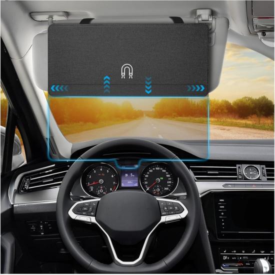 Polarized Car Sun Visor Extender, Upgraded Polarized Car Visor Extender Sun Blocker UV400, Universal Visor Extension for Sun Blocker, Adjustable Sun