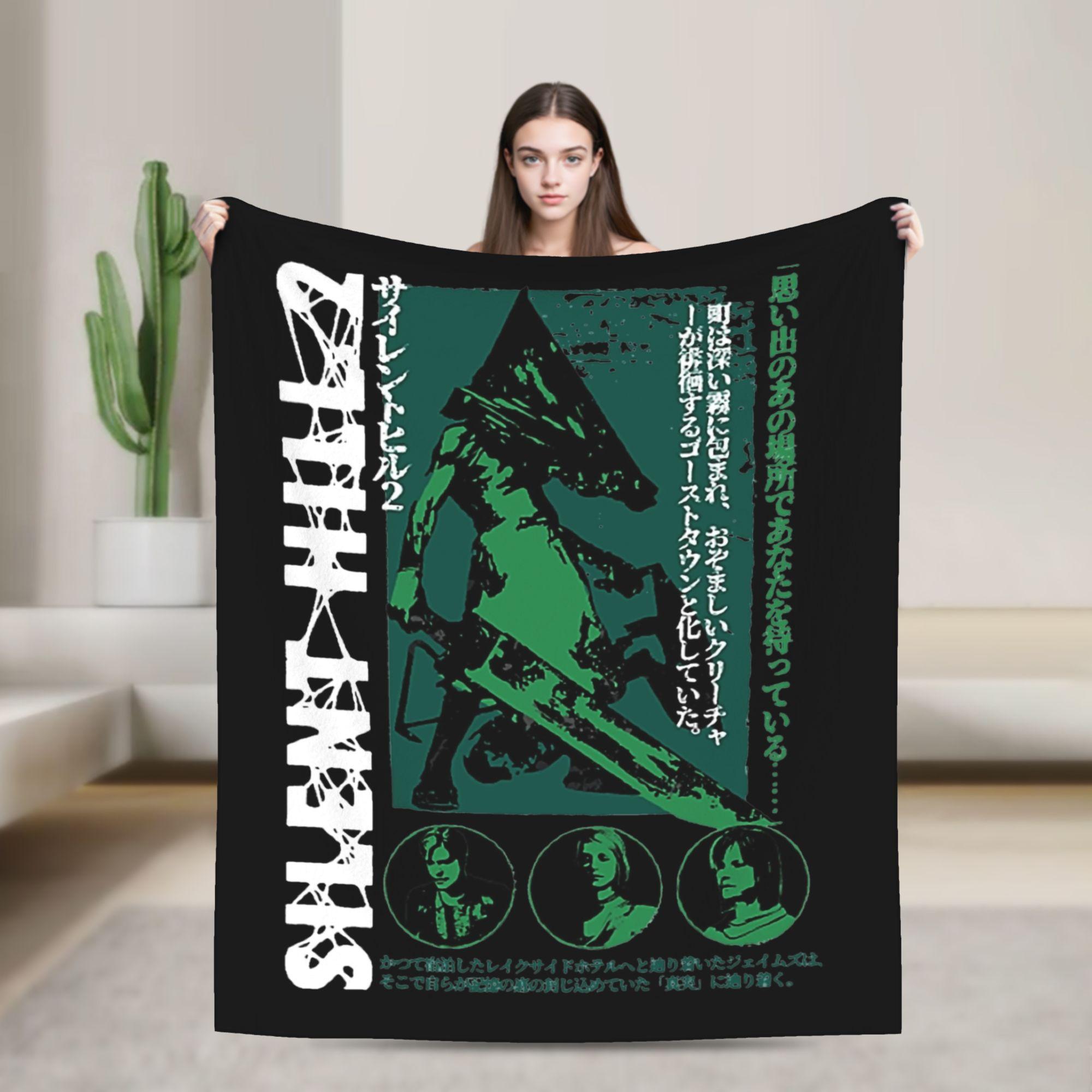 

There Was a Hole Here Silent Hill Blankets Fleece Print Breathable Ultra-Soft Throw Blankets for Sofa Bedroom Rug Piece 75cmx90cm