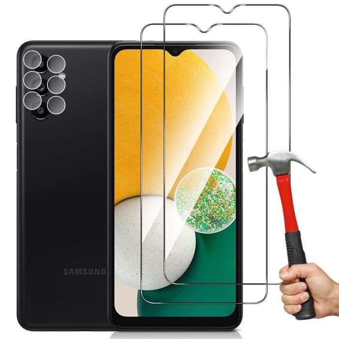 Verres Trempés - BOOLING - Compatible Samsung Galaxy A13 - Protection Ecran - Protection Caméra - Lot de 2
