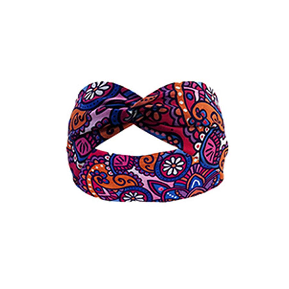 Printed Sports Headband Yoga Headband Sweat-absorbent Antiperspirant Women's Wide-brimmed Headscarf