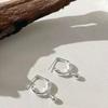 Elegant Water Drop Small Hoop Earrings Irregular Gold Silver Color Asymmetric Earrings Simple Metal