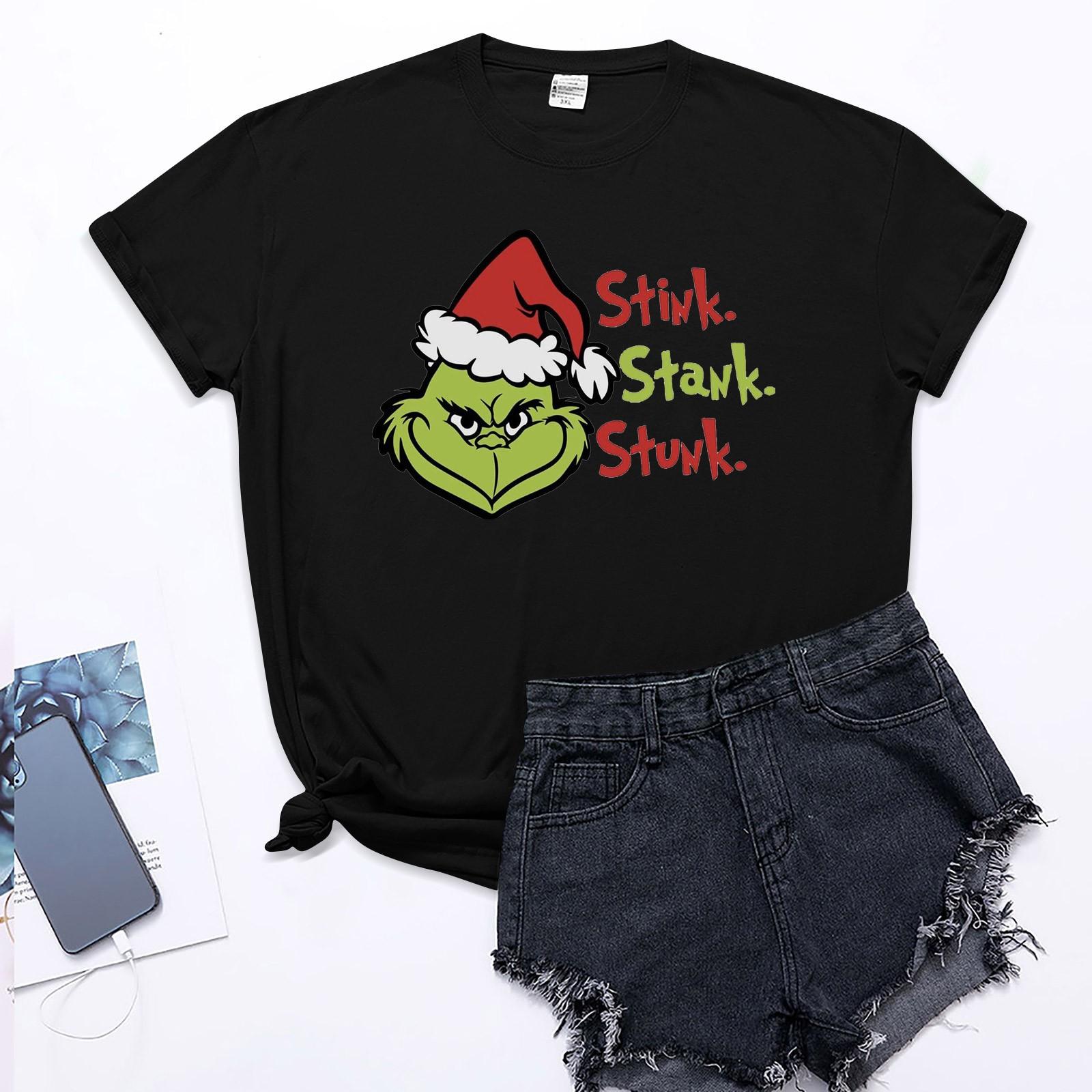 

Женская модная повседневная футболка с круглым вырезом и коротким рукавом с забавным принтом XXXL чёрный