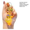 Keychain Transparent Macaron Color Beads with Duck Pendant Key Chain Portable Anti-Lost Mobile Phone Chain Bag