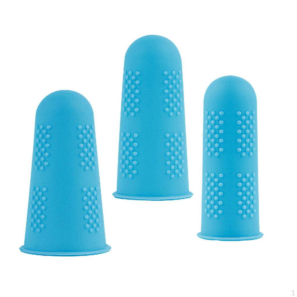 3 Pieces Finger Thumb Cots Protector Sleeve for Worker Sculpturing Silicone