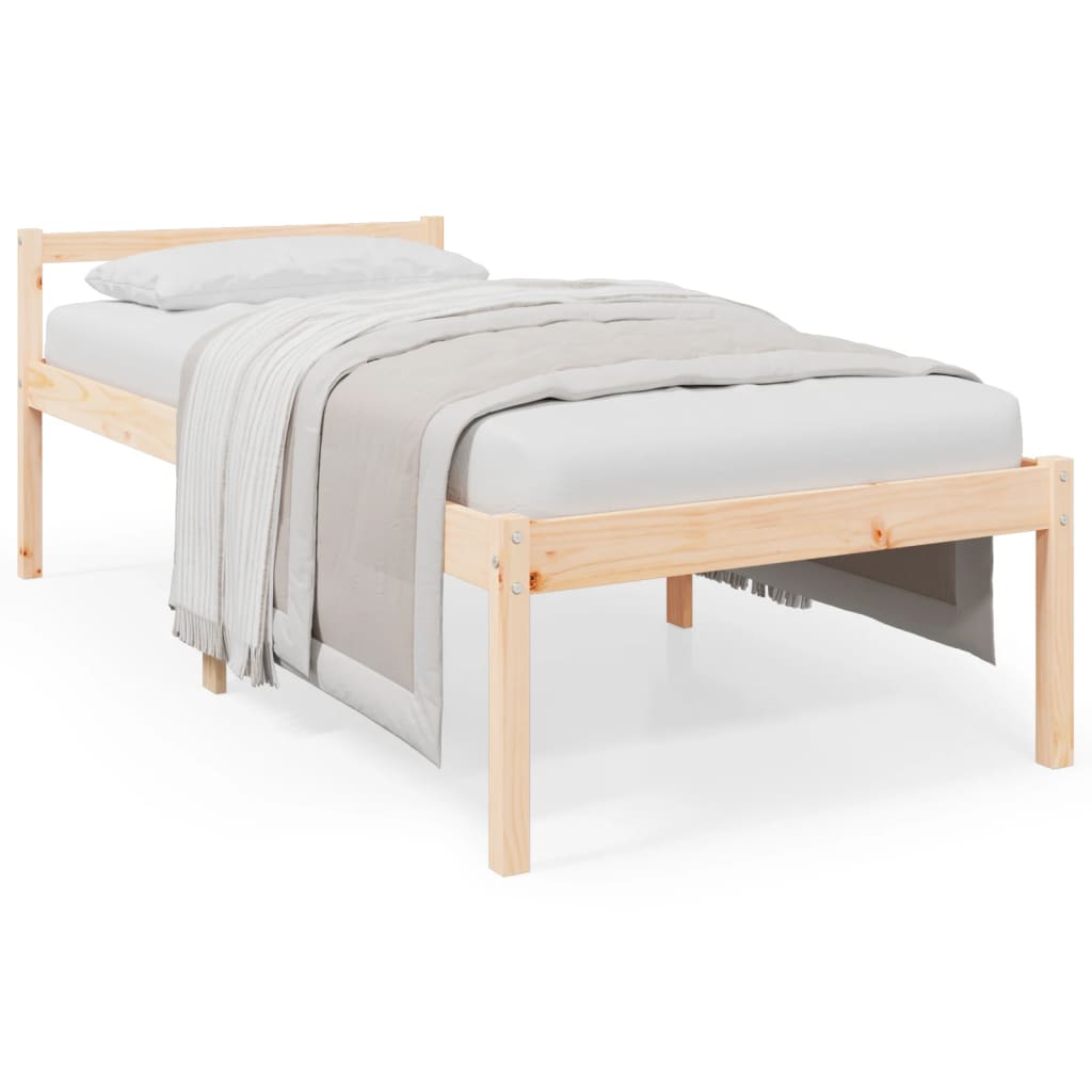 Vidaxl Bed For Seniors, 75X190 Cm, Solid Pine Wood
