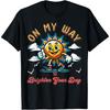Funny Positive Cheerful Sun On My way to Brighten your Day Cotton Men T Shirt