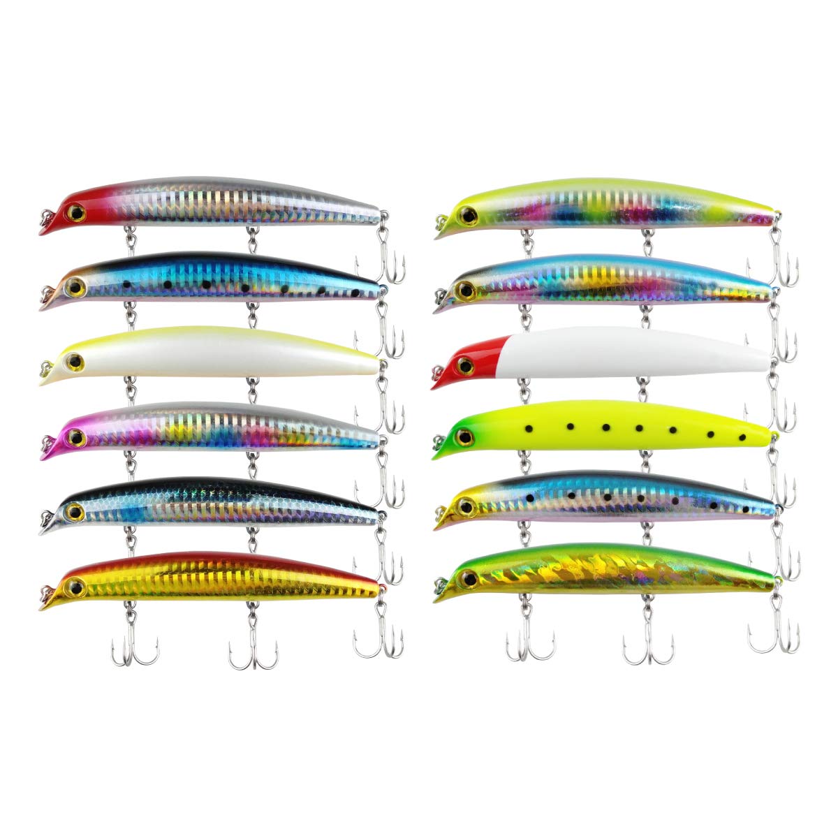 

Oruldo Fishing Tackle 12cm 16g Lipless Minnow B 12 Color Set (A+B Set) qb100190c01n0