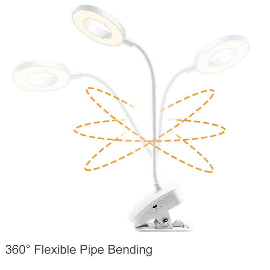 Wireless Table Lamp Study 3 Modes Touch Dimming Rechargeable LED Reading Desk Lamp USB Table Light Bedside Flexo Lamps