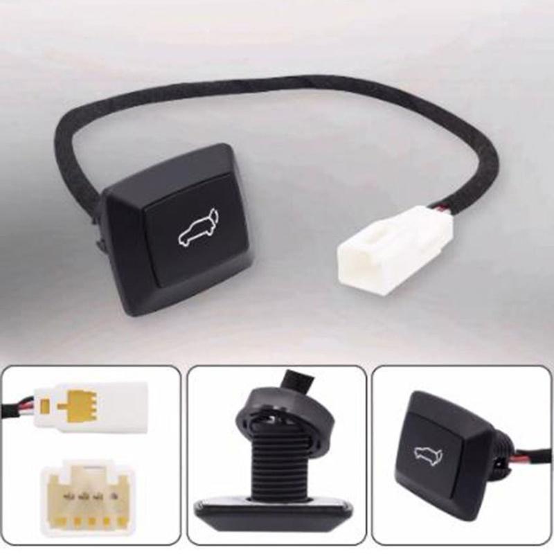 Car Tailgate Switch Electric Tailgate Switch DC 12V Voltage Glossy Black Finish Non-deformable For Car Trunk Access