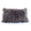 12 X 20 Inch 30 X 50 Cm Decorative New Luxury Series Style Grey Faux Fur Throw Pillow Case Cushion Cover for Sofa Bedroom Car