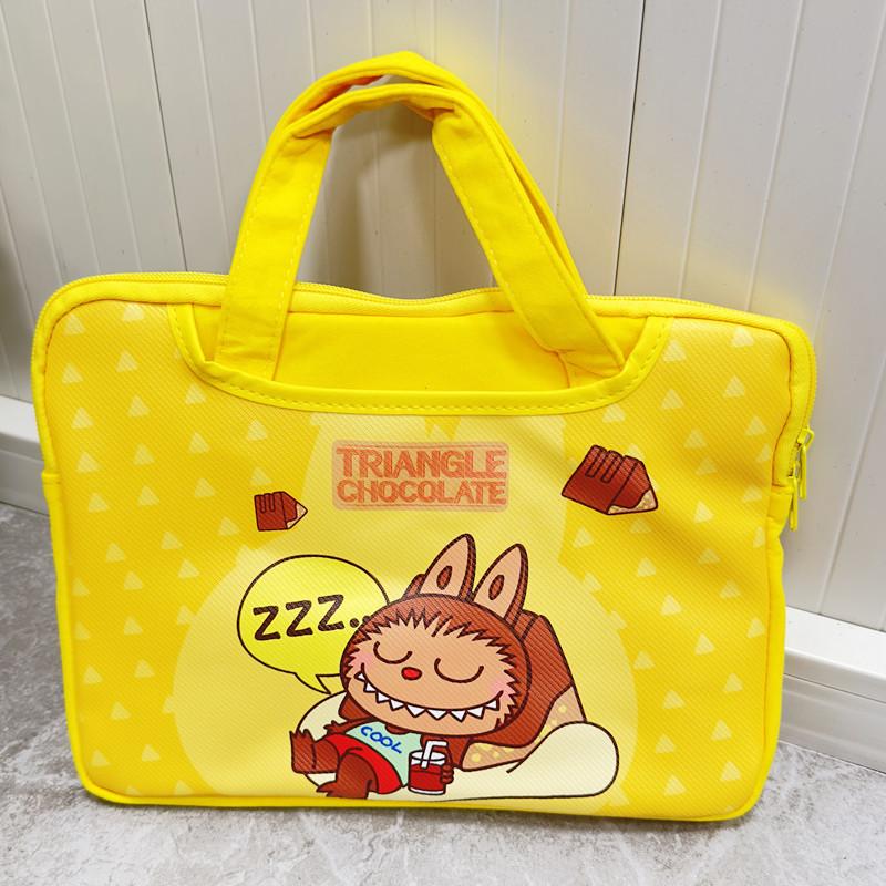 Labubu storage bag cartoon cute portable notebook ipad small computer bag
