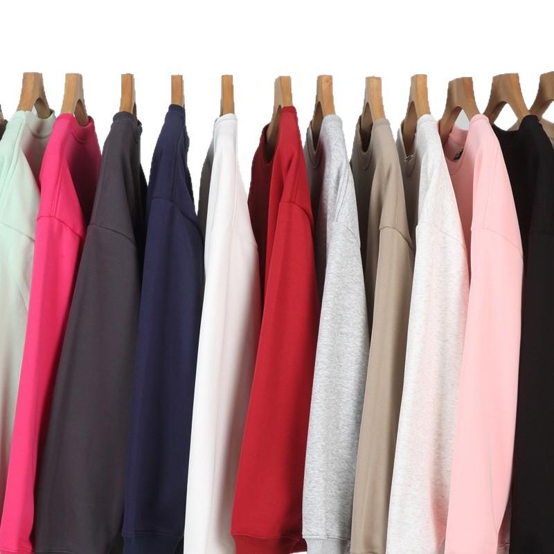 Autumn 2025 Men's Plus Size Loose Round Neck Solid Color Long Sleeve Hoodie