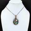 Multi Copper Spiny Oyster Gemstone Pure Copper Wire Wrapped Handmade Pendant Jewelry