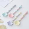 1Pc Ceramic Long Handle Spoon Cute Ice Cream Hand Painted Dessert Spoon With Long Handle Kitchen Tableware Accessories