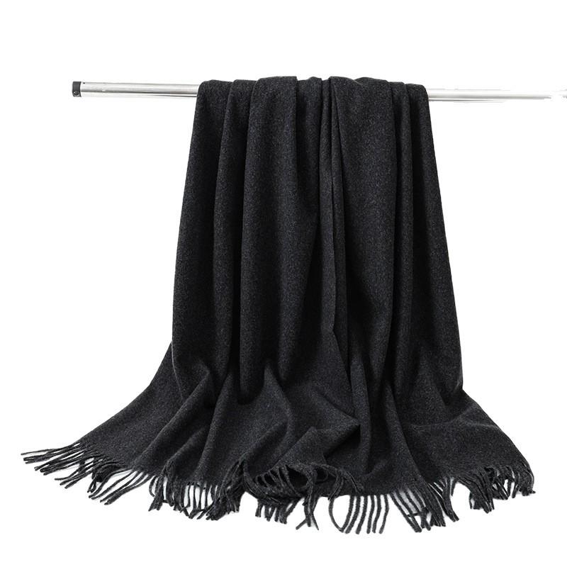 Wool Cashmere Scarf Women's Winter High Quality New Men's Shawl Versatile Korean Solid Color Scarf