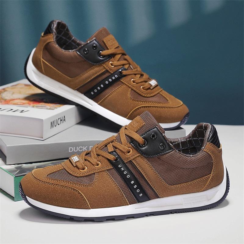 

Forrest Gump мужская обувь 2025 года, новая весенняя повседневная спортивная обувь, мужская обувь с тонкой подошвой, молодежная, сетчатая, дышащая, для вождения 39 коричневый