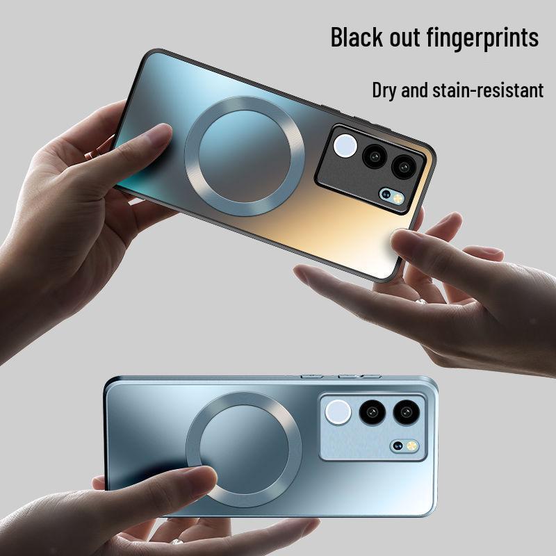 Vivo S17 Pro Magnetic Frosted Protective Phone Case - Advanced Full Coverage Anti-Fall Hard Shell 5G.
