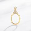 S925 Silver Women's Oval Round Pendant Setting for Inlay - Light Luxury Necklace Accessory