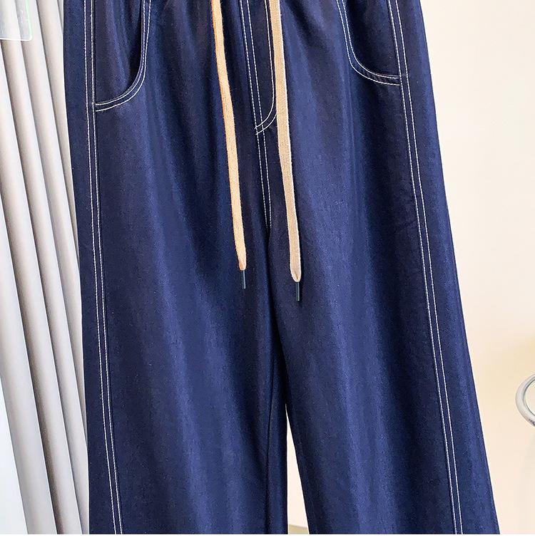 Tencel Plus Size Women’s High Waist Wide Leg Jeans - Slimming, Loose Drape for Spring/Summer