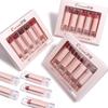 CmaaDu Velvet Matte Lipstick Set: 5-Piece True Red Moisturizing Gloss for European & American Makeup.