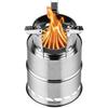 1Pcs Portable Outdoor Camping Stove Wood Burning Mini Lightweight Stainless Steel Stove Picnic BBQ Cooker Travel Adventure Tools
