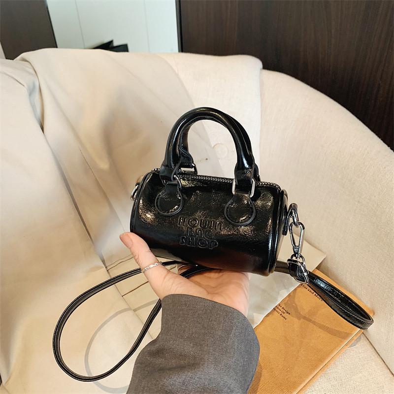 

Children Color Solid Casual Girls Shoulder Bag Solid Colorful Everyday Elements чёрный