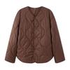 Autumn/Winter Hot-Selling Diamond Quilted Jacket with Round Neck