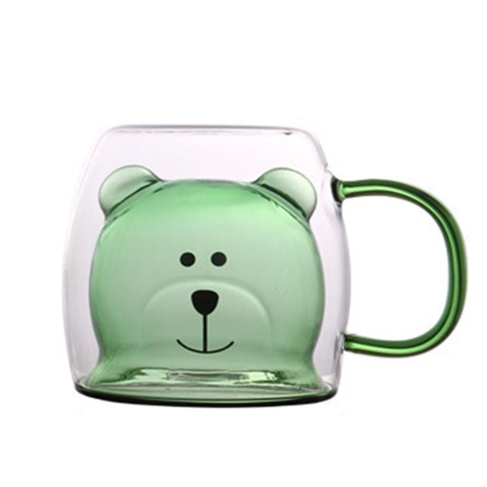 250ml Glass Cup Transparent Coffee Mug Personal Bear Tea Coffee Cup Kitchen supplies
