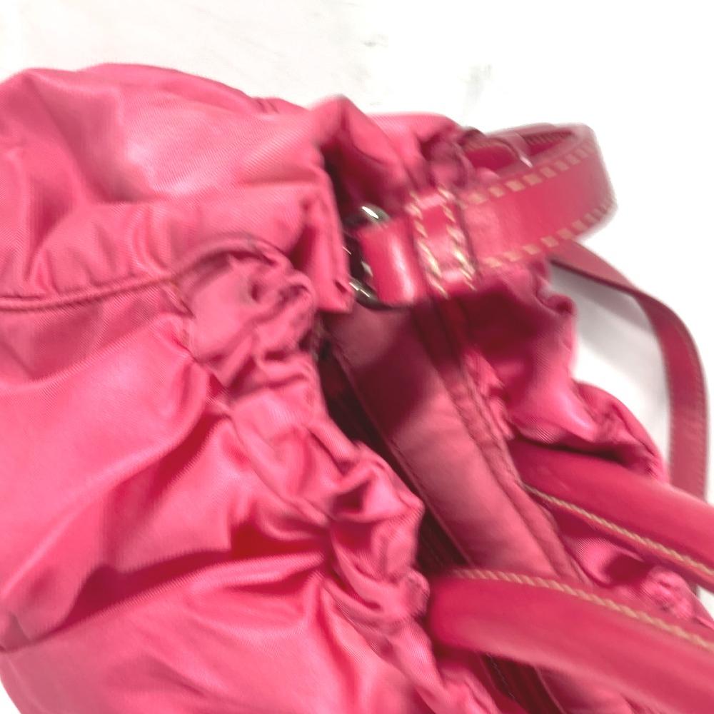 PRADA Shoulder Bag Bag Logo ribbon 2WAY bag Hand Bag Nylon pink