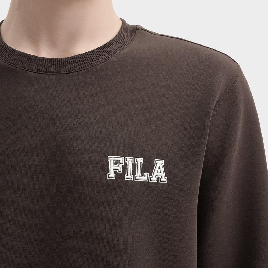 FILA Sweatshirts Men's Earth Umber Crew Neck Moderate Regular F11M439211FDR