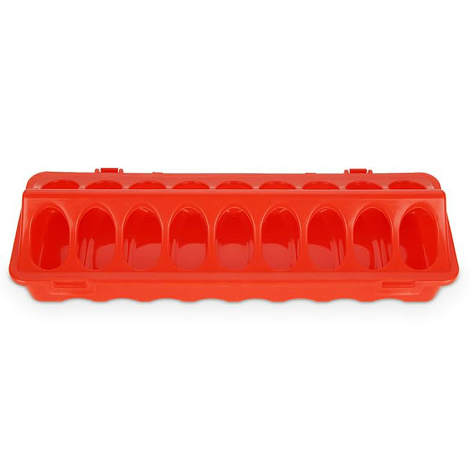 

Flip Top Poultry Feeder 18 Holes Plastic Feeding Tray for Chicken Duckling Bird A