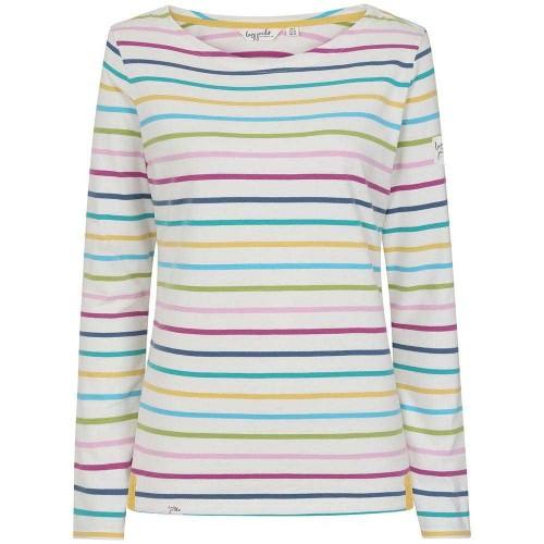 Lazy Jacks Womens/Ladies Breton Colour Block Stripe Long-Sleeved T-Shirt