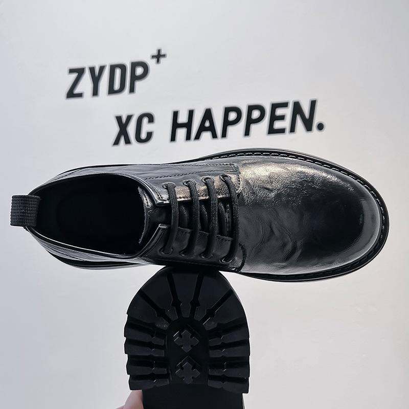 British style fashion business black small leather shoes ins style men's Japanese style retro student big head shoes trend 66223-A