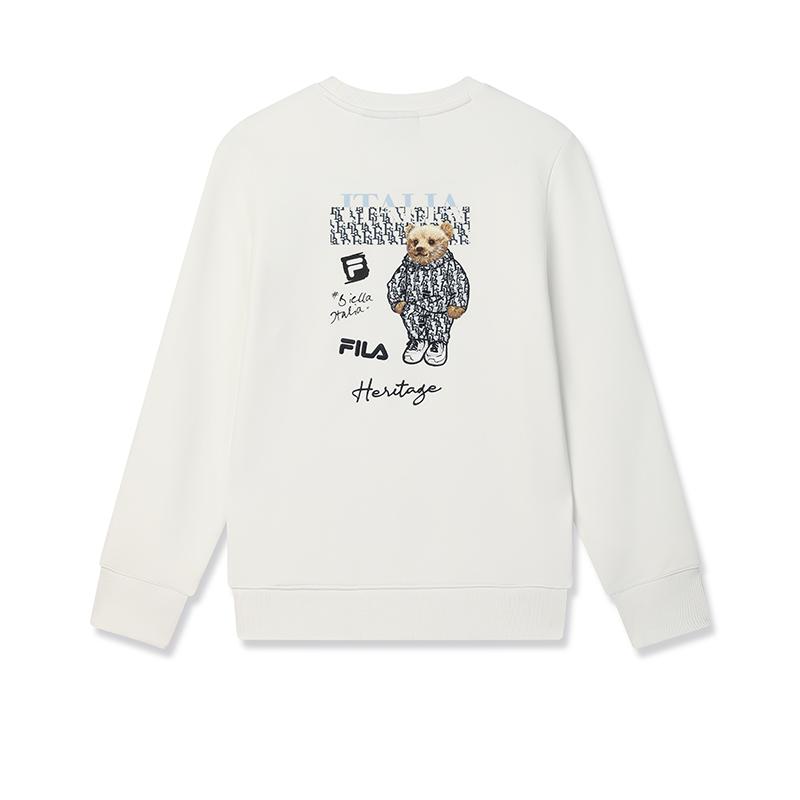 New FILA Sweatshirt Women's Cloud White F11W448214FWT