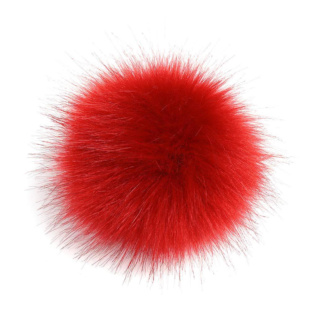 Pompons de pele sintética, enfeites de bolas de pelo macio para chapéus, cachecóis, luvas, bolsas, a cor marrom adiciona um toque de luxo