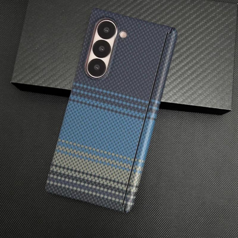 High-end Business Gift Box Carbon Fiber Kevlar Magnetic Charge Case For Samsung Galaxy Z Fold 7 6 5 Slim Anti-Drop Protect Cover