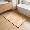 Tapete de Chão com Textura de Madeira Tapete de Banho Absorvente de Terra de Diatomáceas Tapete de Banheiro Moderno de Secagem Rápida Antiderrapante para Chuveiro Cozinha Entrada