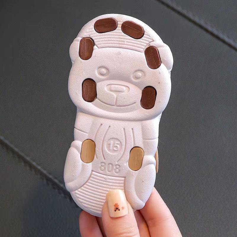Sandale de vară antiderapante Baotou colorate pentru bebeluși pentru băieți și fete Pantofi de mers pentru copii Sandale cu urs de desene animate