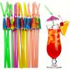 20/50pcs 9.45" Colorful Mini Paper Drink Umbrellas Cocktail Stirrers for Hawaiian Luau Beach Parties Valentine's Day Bars JXB