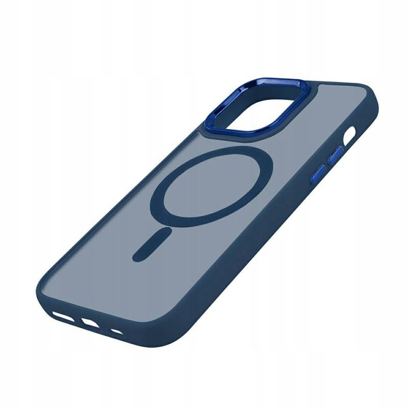 Etui do iphone 11 pro max magsafe magmat obudowa wzmacniana granatowy+szkło