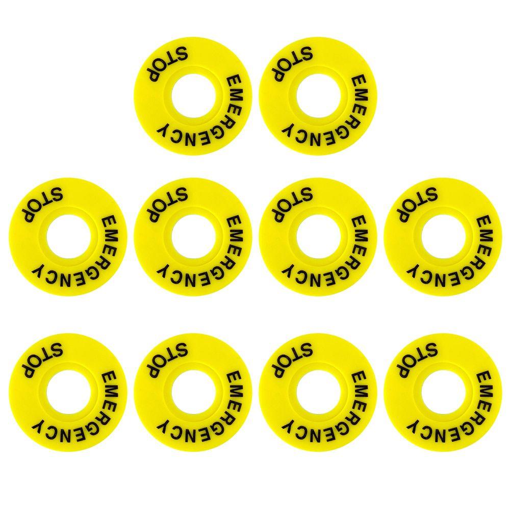 10PCS Durable 22mm Switch Accessory Frame Emergency Stop Sign Mark Label Warning Circle