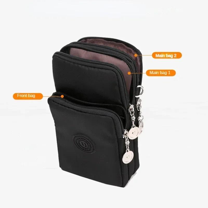 Neue Damen-Handytasche aus Nylon, Handytasche, Münzgeldbörse, Riemen, Umhängetasche, kleine Umhängetaschen für Damen, Geldbörse, Reisegeldbörse