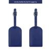 Customizable Soft PU Leather Luggage Tag with Logo and Travel Info Slot