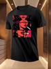 Graphic Tshirt - Bold Red Lips Smoking Print Design