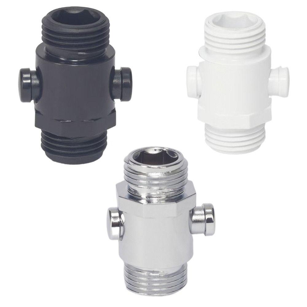 Water Pressure Control Shower Head Arm Diverter Sprayer Shut-Off Switch  Bathroom Parts