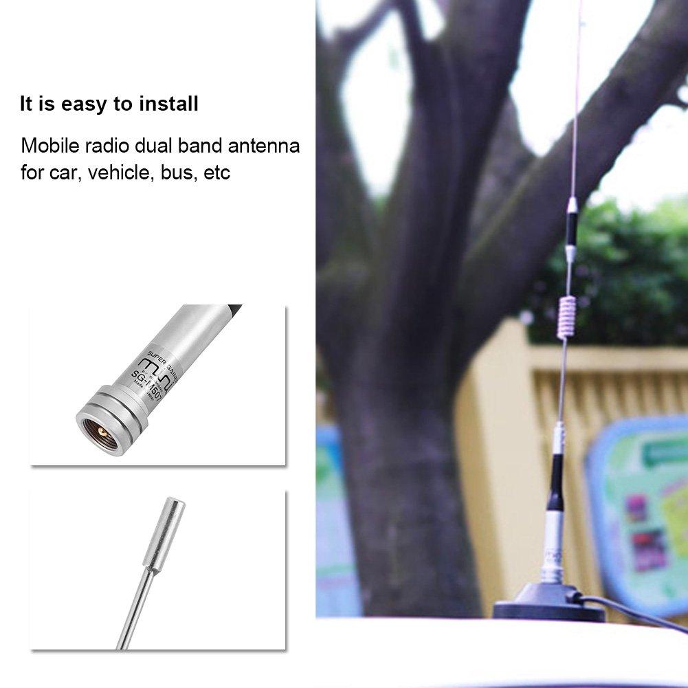 Fosa Car Mobile Radio Antenna, Dual Band UHFVHF 144430MHz, 100W Gain