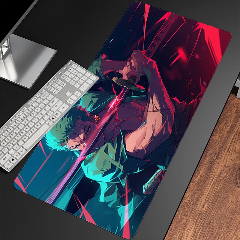 Large Mouse Pad Oone Ppiece Zoro Colorful Anime Table Mat Gamer Home Computer Hd Mousepad Cool Keyboard Pad Gaming Mouse Pad