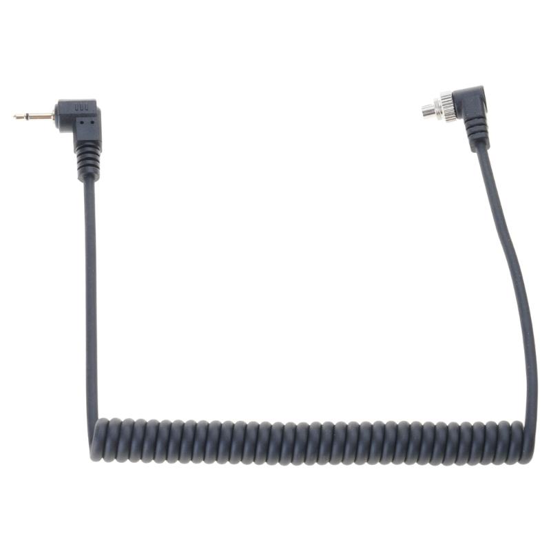 

Spring Coiled Flash Syncing Cable PC to 2.5mm with Screw Lock Durability PVC Coating for Studio Photography Equipment 1